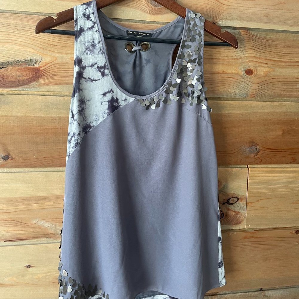 Chain and Tie Dye Tank Top